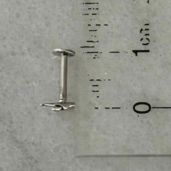 COPY - Sterling Silver Tiny Micro Small Peace Sign Finger Cartilage Earring
B… - Picture 3 of 4